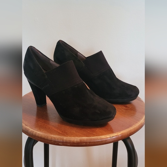 Geox black heels size 7 - Picture 1 of 4